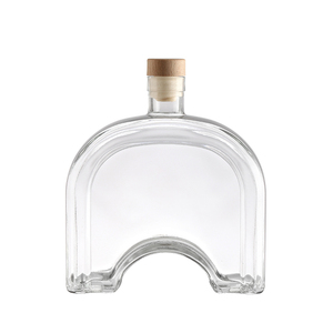 Bouteille à liqueur en verre demi-arc, <span class=keywords><strong>carafe</strong></span> à whisky unique et creuse pour bar à domicile et spiritueux - Product Image 3