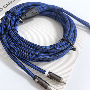<b>Car</b> Subwoofer <b>Amplifier</b> RCA Cable Black Metal Connector Audio Cable, Stable Signal Transmission - Product Image 5