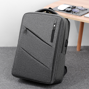 Vietnam Manufacturer Fast Delivery Custom Packing Business Style Zippered Canvas Leather Work <b>Tablet</b> Backpack for Polyester - Product Image 3