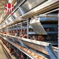 Système de cages automatiques en acier de type H pour l'élevage de poulets pondeurs – Équipement avicole pour économiser le travail et améliorer la production d'œufs