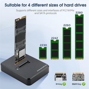 <span class=keywords><strong>M.2</strong></span> Nvme Pcie & <span class=keywords><strong>SATA</strong></span> Ngff Để USB C Docking Station Giao Thức Kép SSD Reader <span class=keywords><strong>Adapter</strong></span> USB 3.0 Loại-C 10Gbps Bên Ngoài SSD Bao Vây - Product Image 3