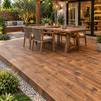 Système de terrasse modulaire à hauteur réglable, plateforme de terrasse en WPC pour jardin, patio, terrasse