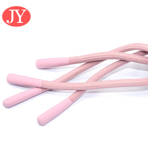 Cuerda redonda Rosa Jiayang de 5mm, cuerda trenzada de ABS y goma con puntas de inmersión de extremo de silicona, cordón de amarre de nailon de poliéster - Product Image 2
