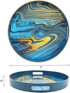 Bandeja de Servir de Madera Lacada Decorativa Hecha a Mano con Diseño Moderno y Elegante, Ecológica, para Utensilios de Cocina - Product Image 6