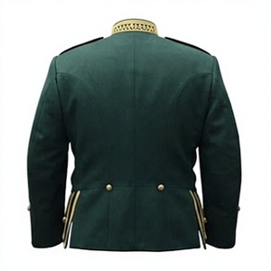 Veste écossaise doublette vert Highland pour homme, en laine, col montant, boutons recouverts, coupe classique - Product Image 6