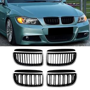 Kit carrosserie pour BMW Série 3 E90 E91 2005-2008, calandre de pare-chocs, grilles de course, garniture décorative, calandre avant, extérieur - Product Image 2