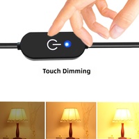 Contrôleur de variateur tactile pour bande LED USB Type-C avec gaine en PVC, cordon de 0,3 m, DC 5V-12V