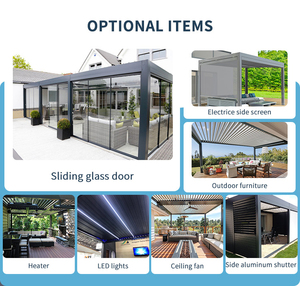 Pérgola Exterior de 3x3m 3x4m, ODM OEM, Motorizada, con Persianas Ajustables, Pérgola Bioclimática de Aluminio, Techo de Gazebo - Product Image 4