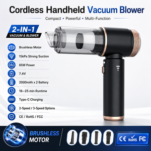 Aspiradora Inalámbrica Portátil OEM, Motor sin Escobillas de 65W, Succión de 15kPa, Carga Tipo-C, para Limpieza del Hogar, Auto y Teclado - Product Image 3