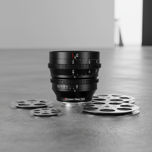 Objectif <span class=keywords><strong>cinéma</strong></span> 7Artisans Cinema Vision 12 mm T2.9 ultra grand angle en métal, ouverture réglable, mise au point fixe pour accessoire d'appareil photo - Product Image 1