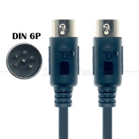 0,2m 1m 2m 3m Shielded MIDI-Verlängerungskabel (Stecker auf Stecker) mit 6-Pin-DIN-Stecker, PVC-Ummantelung für Keyboard, Mikrofon, Gitarre, DVD-Player, Monitor