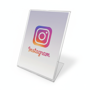 แผงจอแสดงผลพีวีซีแบบสแตนด์อร์แบบติดบนจอไวเนสแท็บสื่อสังคมออนไลน์แบบอะคริลิค QR โค้ด - Product Image 2