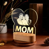 Personnalisation Cadeau créatif Artisanat Amour Cristal Pièce décorative Festival Cadeau Tête de lit Lampe Cristal Veilleuse