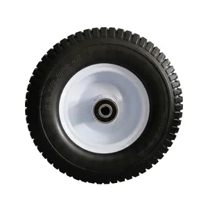 High Quality Flat Free Turf Tire Tread Pattern 13" 13 inch 5.00-6 Solid PU Foam Wheels