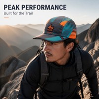 Casquette de baseball 4U en charbon de bois, légère et respirante, à 5 panneaux structurés, en Ripstop, avec visière incurvée, orange et turquoise, pour hommes et femmes