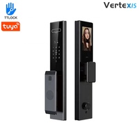 Serrure intelligente Tuya 3D avec reconnaissance faciale, interphone vidéo WiFi Cloud, caméra, entrée sans clé par empreinte digitale, sécurité, alliage d'aluminium, domicile, 4200 mAh