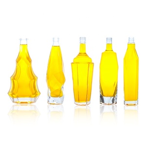 Botella De Cristal Transparente De Alta Calidad 500ml 700ml 750ml Licor Whisky Tequila Vodka <span class=keywords><strong>Ron</strong></span> Con Tapas - Product Image 1