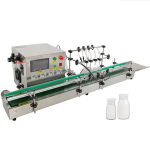 Small automatic liquid milk soy milk filling machine tabletop magnetic pump liquid filling machine for cleaning products