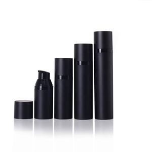 कस्टमाइज्ड ब्लैक एयरलेस पंप की बोतल 50 मिली 30 मिली 75 मिलीलीटर 100 मिलीलीटर गोल आकार एयरलेस लोशन बोतल - Product Image 1
