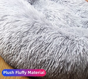 Accesorios para perros Donut Mand para perros grandes, casa de gatos, cama de felpa para mascotas para perros, alfombrilla redonda XXL para calmar animales pequeños y medianos - Product Image 3