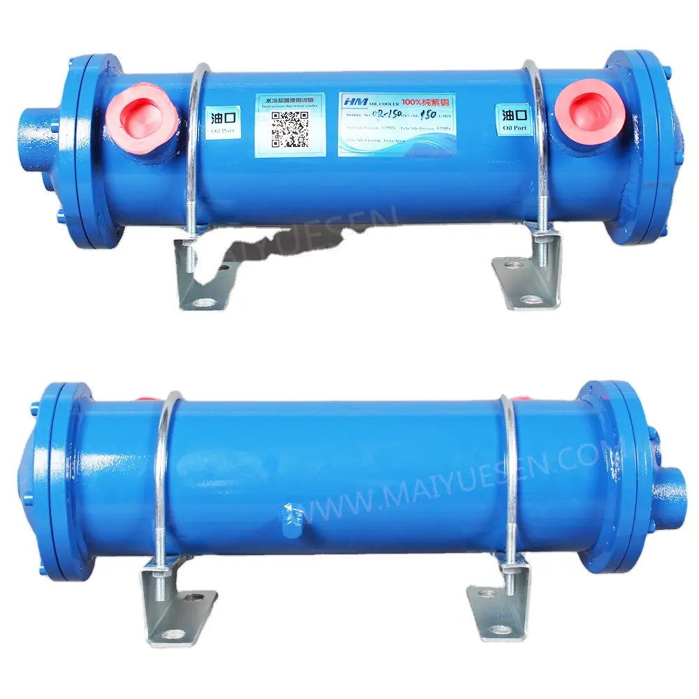 Condensador de tubo y carcasa de intercambiador de calor industrial de refrigeración refrigerada por agua de gran venta