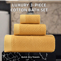 Ensemble de Serviettes de Bain Épaissies 100 % Coton Doux pour Adultes, Logo Brodé Personnalisé pour Usage Domestique, Options OEM/Cadeau