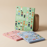 Poupée magnétique à habiller ODM pour les 3-7 ans, thème carton, ensemble éducatif populaire pour enfants, thème Good Job Good Friends, autocollants