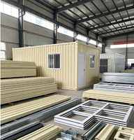 Cabine conteneur modulaire en acier prête à l'emploi pour bureau de chantier, dortoir de travailleurs, kiosque de sécurité, cabine conteneur assemblée en acier ondulé