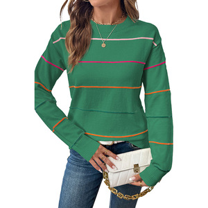 Nouvelle Arrivée Pull Long en Dentelle Douce pour Femme Automne, Coupe Ajustée, Manches Classiques, Tricot Plat et Logo Avant - Product Image 6