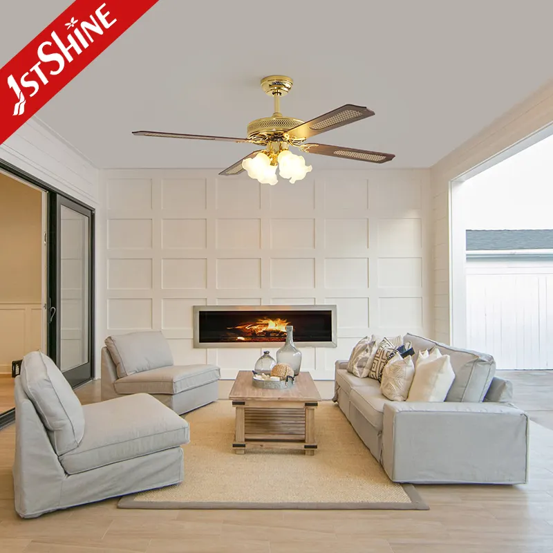 1stshine Ceiling Fan With Lamp Traditional Style Ac Motor Decorative 4 Blade Ceiling Fan Lamp