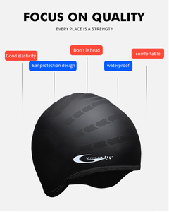 <span class=keywords><strong>Bonnet</strong></span> <span class=keywords><strong>de</strong></span> <span class=keywords><strong>bain</strong></span> en latex YONSUB pour cheveux longs, design large compatible avec les têtes larges, pour piscine intérieure et extérieure, et pour le <span class=keywords><strong>water</strong></span>-<span class=keywords><strong>polo</strong></span> - Product Image 3