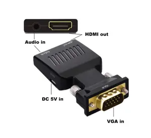 Преобразователь VGA, совместимый с разъемом HDMI, с аудиокабелями, 480P/720P/1080P для PS3/4