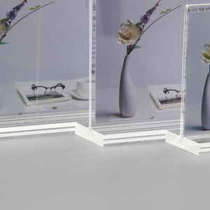 L Hình Dạng T Hình Dạng Rõ Ràng Acrylic Giữ Dấu Hiệu A4 A5 Ngang Và Dọc Thực Phẩm Acrylic <span class=keywords><strong>Menu</strong></span> Bảng Chủ - Product Image 5