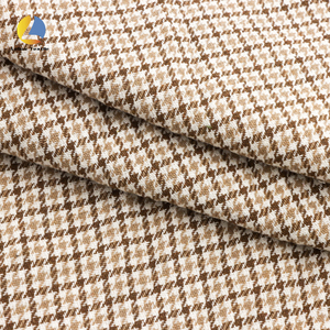 قماش كلاسيكي عتيق مصبوغ على شكل أنياب مصنوع من البوليستر السادة السادة السادة قماش مخلوط من جينغهام ، مادة فحص قماش لخصر الصدريات - Product Image 5