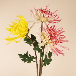 Single <b>Stem</b> <b>Artificial</b> Chrysanthemum 72cm Long High Simulation Wedding Decoration PVC Silk Flower Wire - Product Image 1