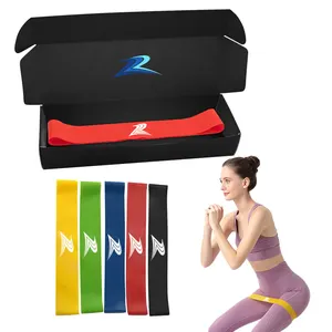 Özel Logo TPE/lateks geri dönüşümlü döngü bantları Yoga spor egzersiz kauçuk direnç Band egzersiz terapötik elastik spor