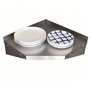 Étagère d'angle en acier inoxydable en forme de L pour cuisine commerciale - Product Image 1