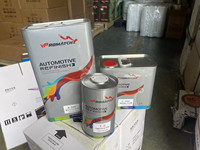 Qualité supérieure 2K Topcoat Peinture automobile Finition de voiture Bonne performance Construction élevée Longue résistance aux intempéries Spray jaune moyen
