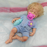 Weiche, lebensechte Silikon-Reborn-Babypuppe 30 cm LOULOU Kleine Puppen mit Detaillierten Venen Handgefertigte Sammlerpuppe