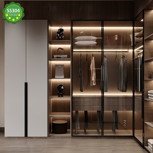 <span class=keywords><strong>Armadio</strong></span> Guardaroba Autoportante di Alta Qualità Senza Formaldeide, Guardaroba Personalizzato in Acciaio Inossidabile 304 per Camera da Letto - Product Image 1