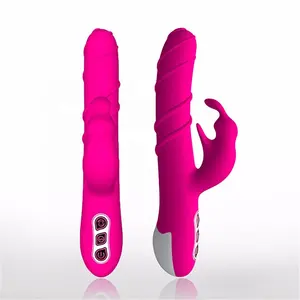 Vibromasseur lapin étanche, 7 modes de vibration et 3 modes de rotation, vibrateur AV, jouets sexuels pour adultes (4 couleurs)