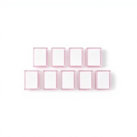 Tuiles de Mahjong en Acrylique de Luxe Modernes Premium, Couleurs Rose et Blanc, Logo Personnalisé Imprimé, Portables et Durables pour Jeu de Loisirs à Domicile