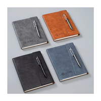 Journal intime à couverture rigide et personnalisable, divers styles A5, couverture en cuir, carnet B5 avec stylo