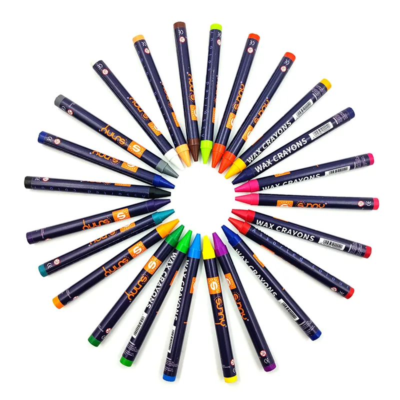 Crayon pour enfants Crayons de cire à dessin pour enfants Produits pour tout-petits 24 PCS Crayons personnalisés