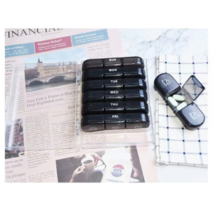 Boîte à pilules de voyage DS2656 7 jours <span class=keywords><strong>AM</strong></span> <span class=keywords><strong>PM</strong></span> deux fois par jour pilulier pour vitamines médicaments huiles de poisson pilulier hebdomadaire 3 fois par jour - Product Image 6