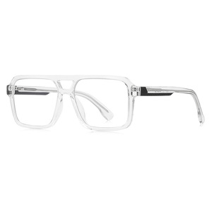 <span class=keywords><strong>Occhiali</strong></span> da vista quadrati a doppia montatura <span class=keywords><strong>con</strong></span> <span class=keywords><strong>lenti</strong></span> ottiche grandi e prescrizione personalizzata, <span class=keywords><strong>anti</strong></span>-<span class=keywords><strong>luce</strong></span> <span class=keywords><strong>blu</strong></span>, per miopia - Product Image 4