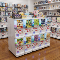 Distributeur de mini-jouets en capsules de 50 mm de style japonais, empilable, à monnayeur, pour magasins de vente au détail de jouets d'anime