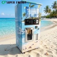 Distributeur automatique de glace 24h/24 commercial avec code QR, pour utilisation en centre commercial, multifonctionnel, écran tactile 7 pouces, galvanisé, SDK