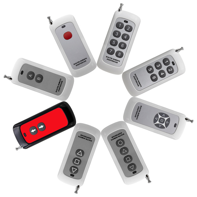 Universal Wireless 433MHz Smart Home Remote Control Switch 4 CH EV1527 RF Transmitter Key Switch Push Button for Garage Door