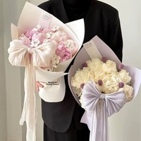 Nouvel arrivage 2026 : Tissu satiné effet neige ondulé pour bouquets de fleurs, décorations de nœuds DIY pour fleuristes, soie authentique à l'éclat chatoyant